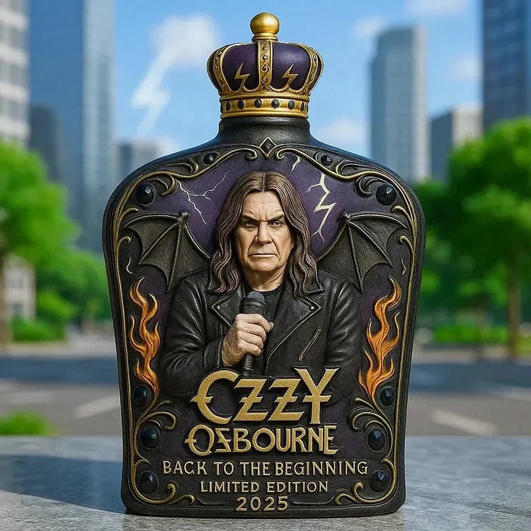 Ozzy Osbourne Ugravirana Staklena Ograničena Izdanje Boca Whiskey-5