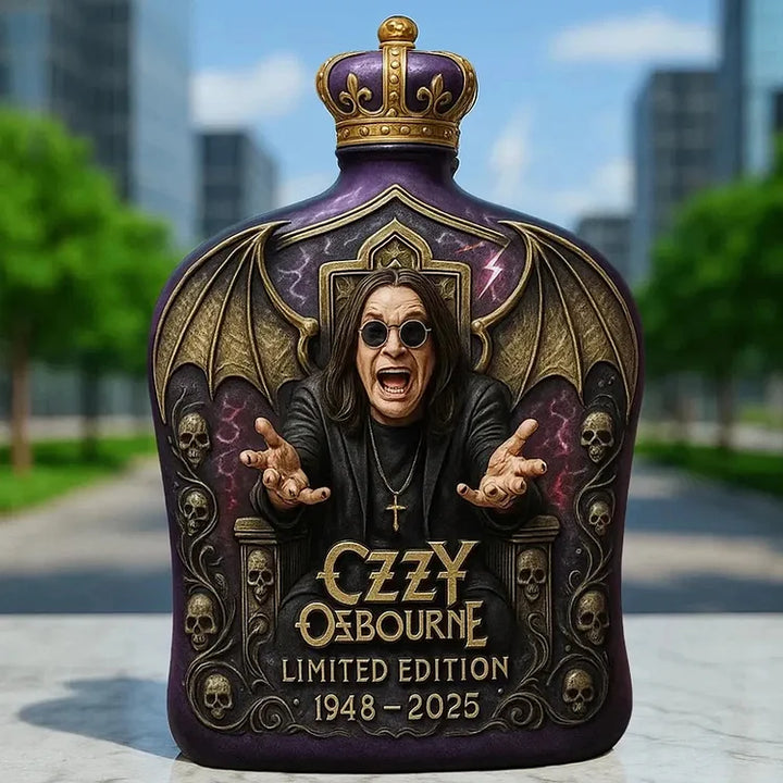 Ozzy Osbourne Ugravirana Staklena Ograničena Izdanje Boca Whiskey-5