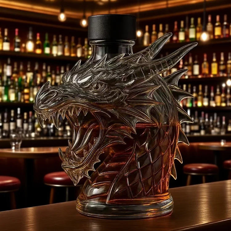 Karafa za whisky u obliku zmajevih glava