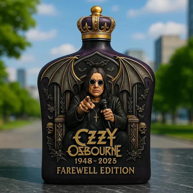 Ozzy Osbourne Ugravirana Staklena Ograničena Izdanje Boca Whiskey-5