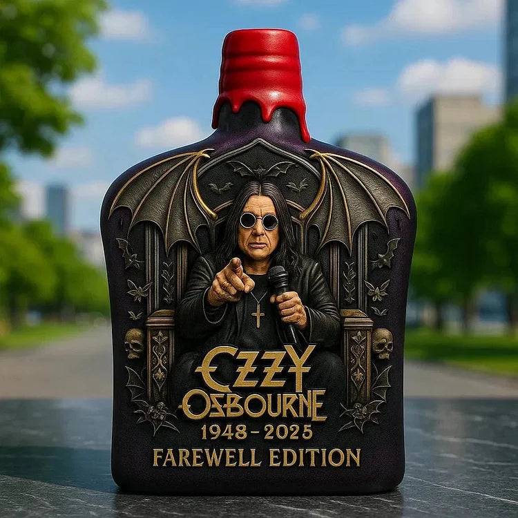 Ozzy Osbourne Ugravirana Staklena Ograničena Izdanje Boca Whiskey-5