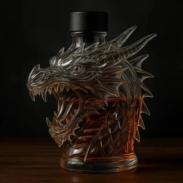 Karafa za whisky u obliku zmajevih glava
